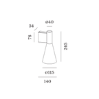 Wever & Ducré ODREY wandlamp