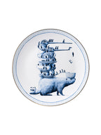 Heinen Delfts Blauw wandbord Redmer Hoekstra - Bever - Kavel 84