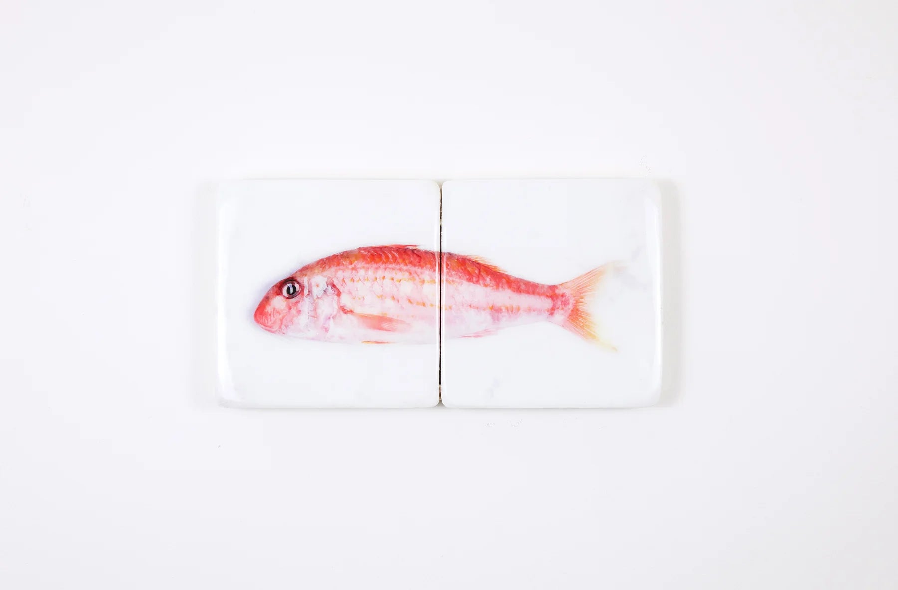 StigerWoods wooden tile Red Mullet on Marble