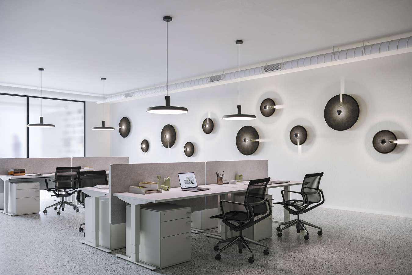Wever & Ducré ROOMOR Office hanglamp
