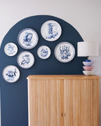 Heinen Delfts Blauw wandbord Redmer Hoekstra - Slak - Kavel 84