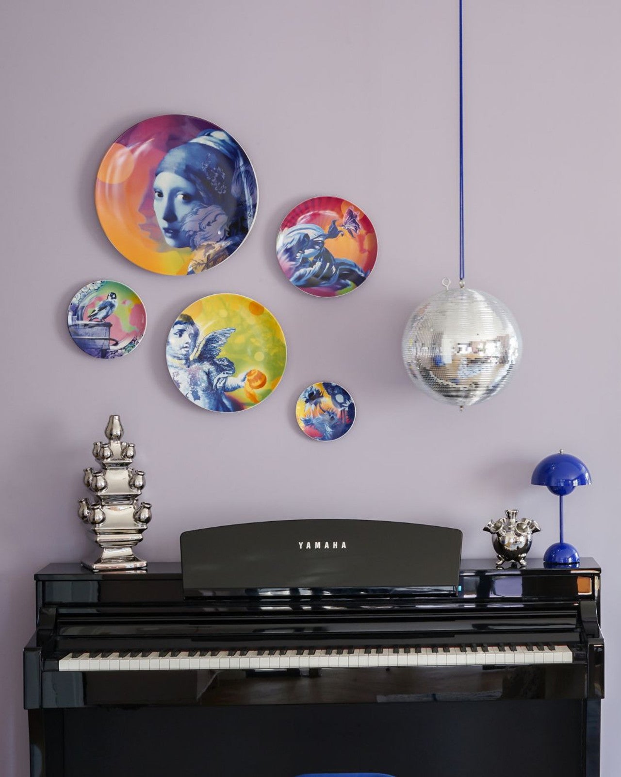 Heinen Delfts Blauw wandbord Color Pop - Tulp - Kavel 84