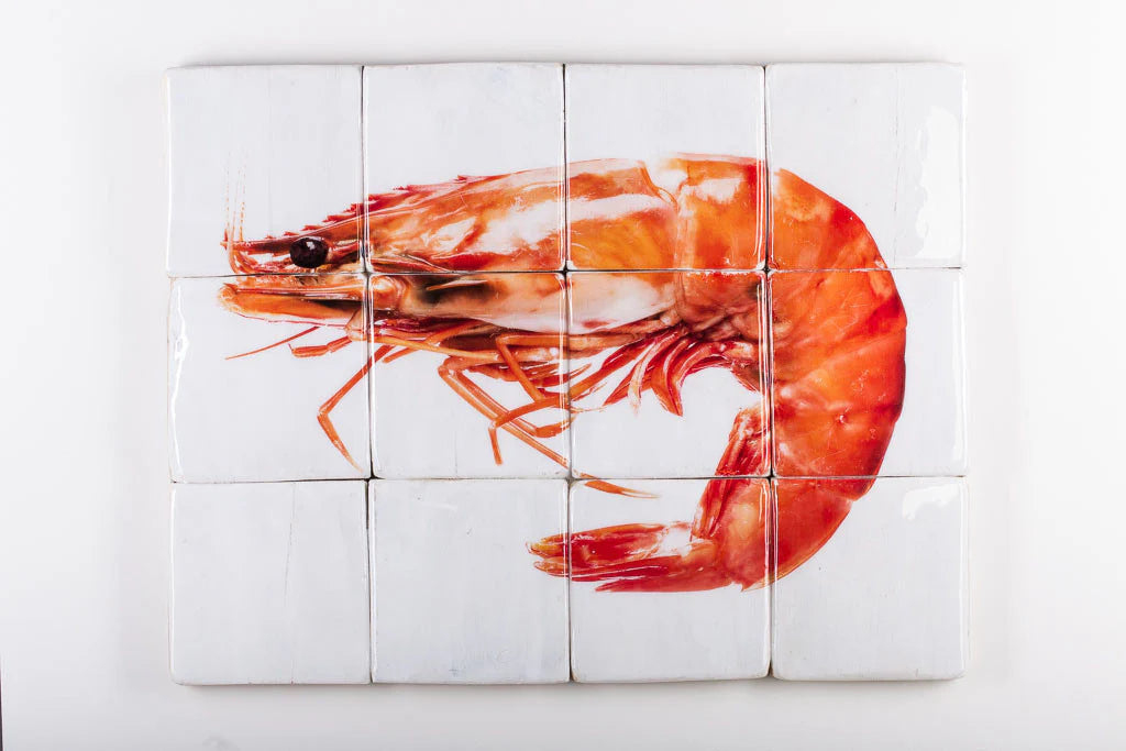 StigerWoods wooden tile Cooked Giant Shrimp