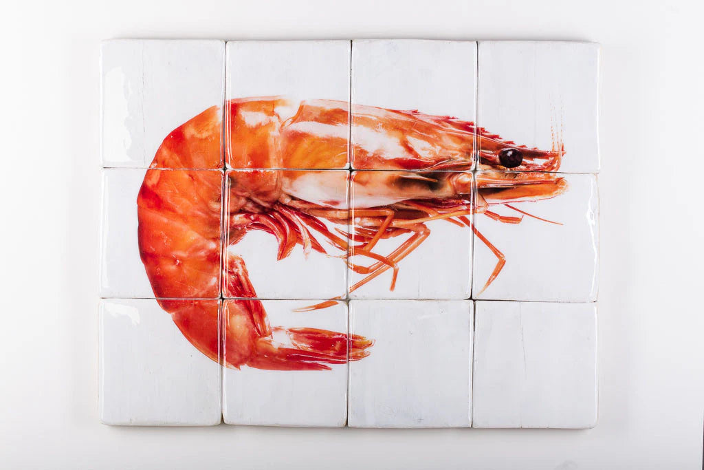StigerWoods wooden tile Cooked Giant Shrimp
