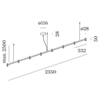 Wever & Ducré TRACE Chandelier hanglamp