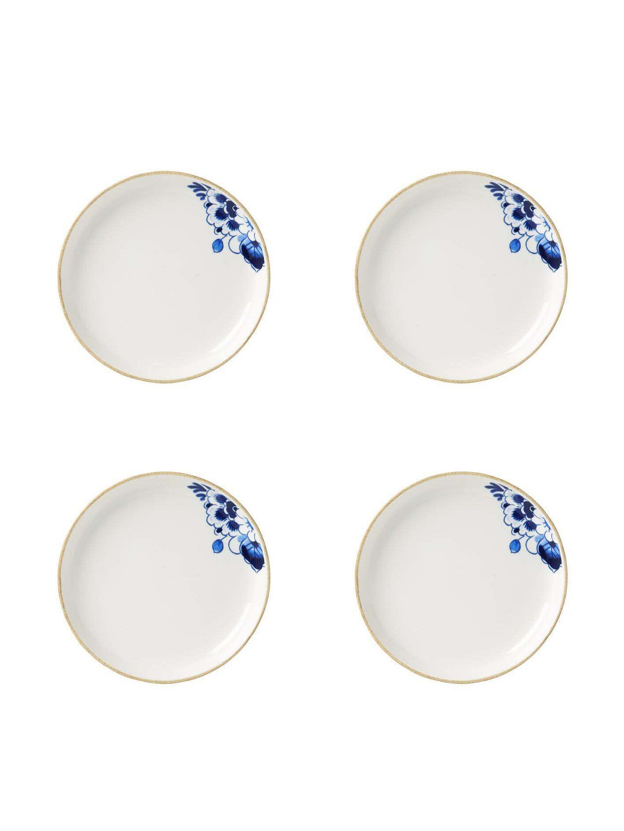 Heinen Delfts Blauw Blauw Bloesem gebaksbordjes - Kavel 84