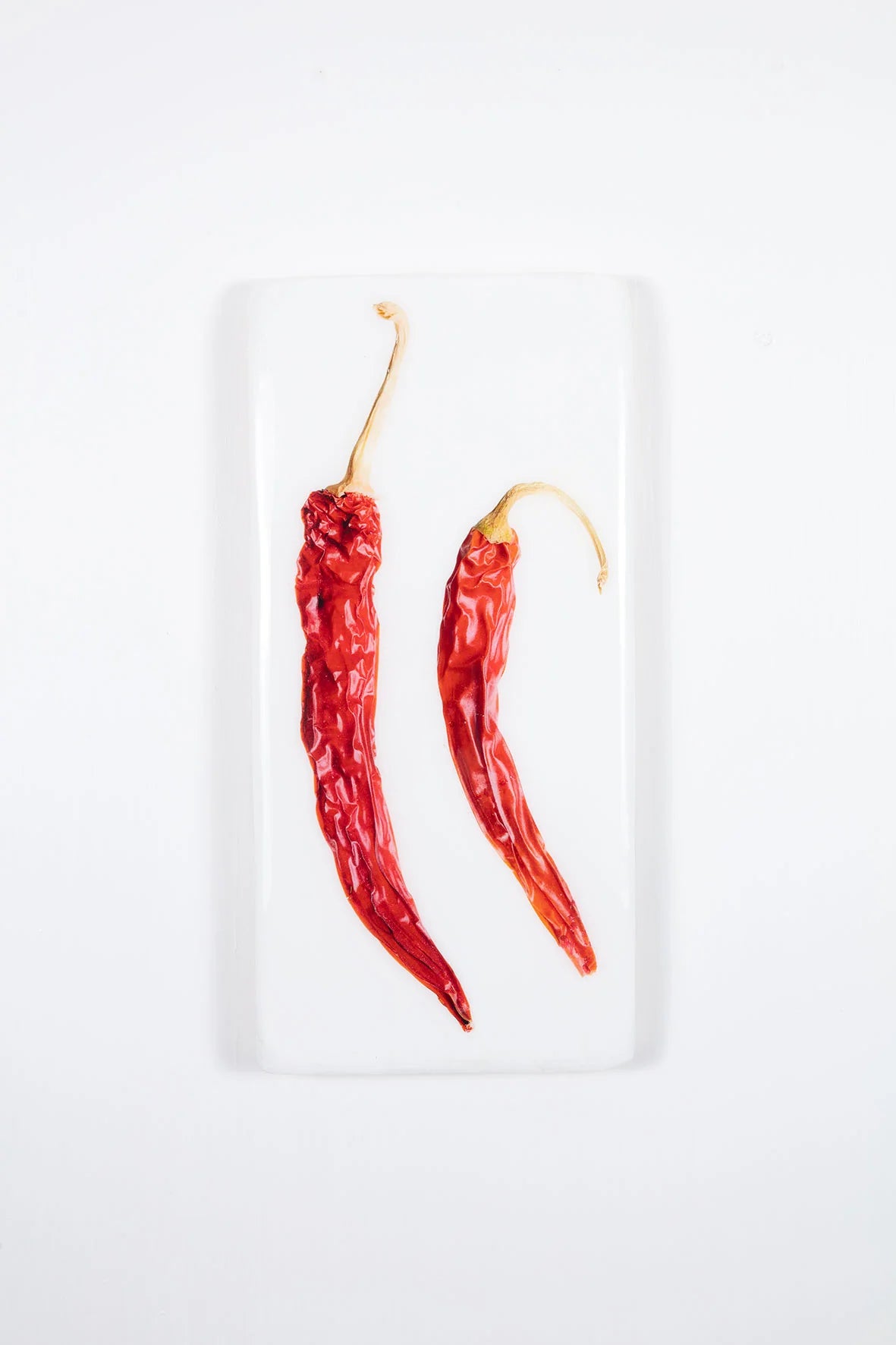 StigerWoods wooden tile Two Dried Chili Peppers