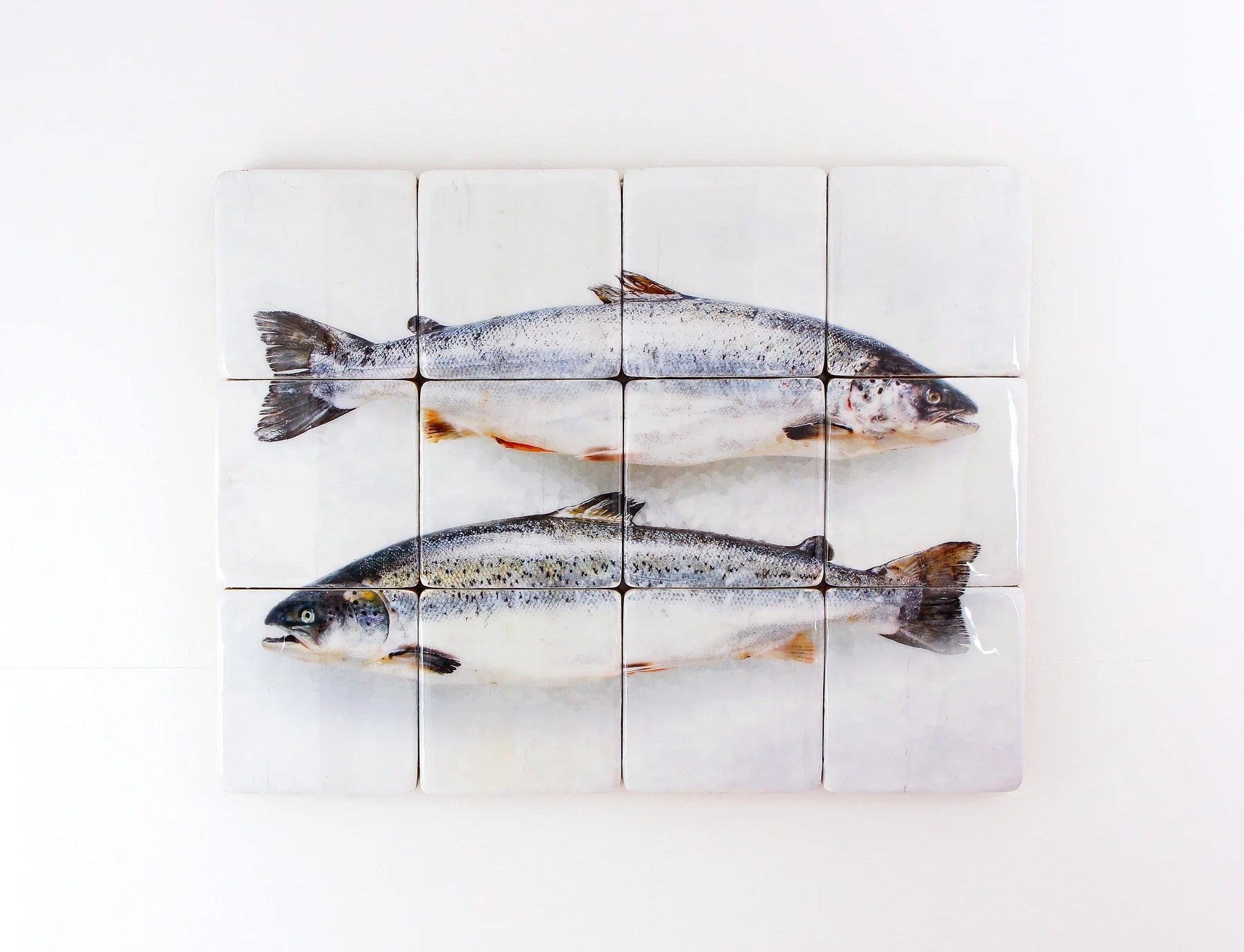 StigerWoods wooden tile Two Scottish Salmon