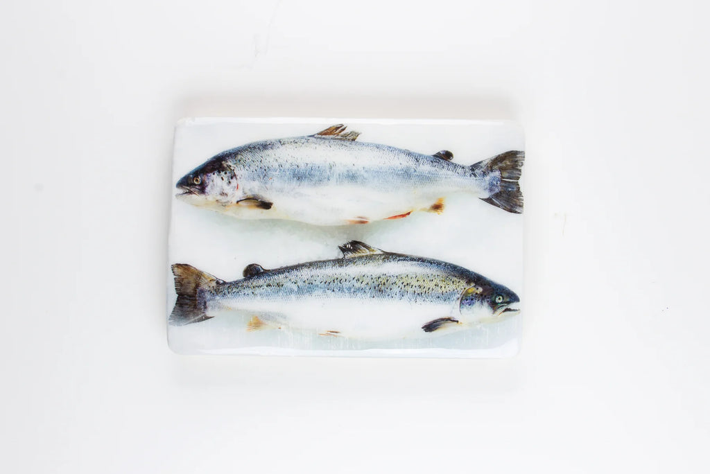 StigerWoods wooden tile Two Scottish Salmon