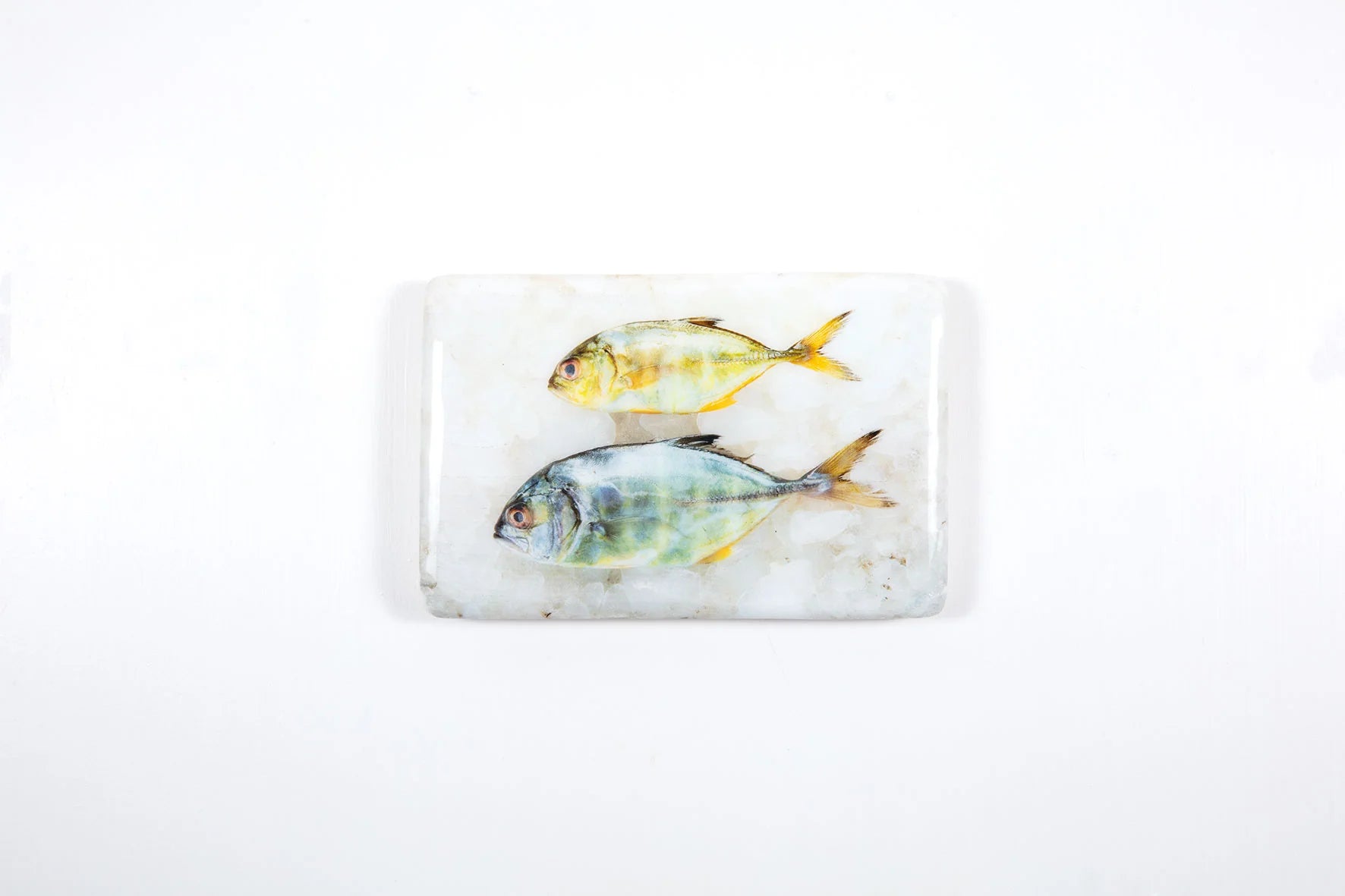 StigerWoods wooden tile Two Small Yellow Trevallies