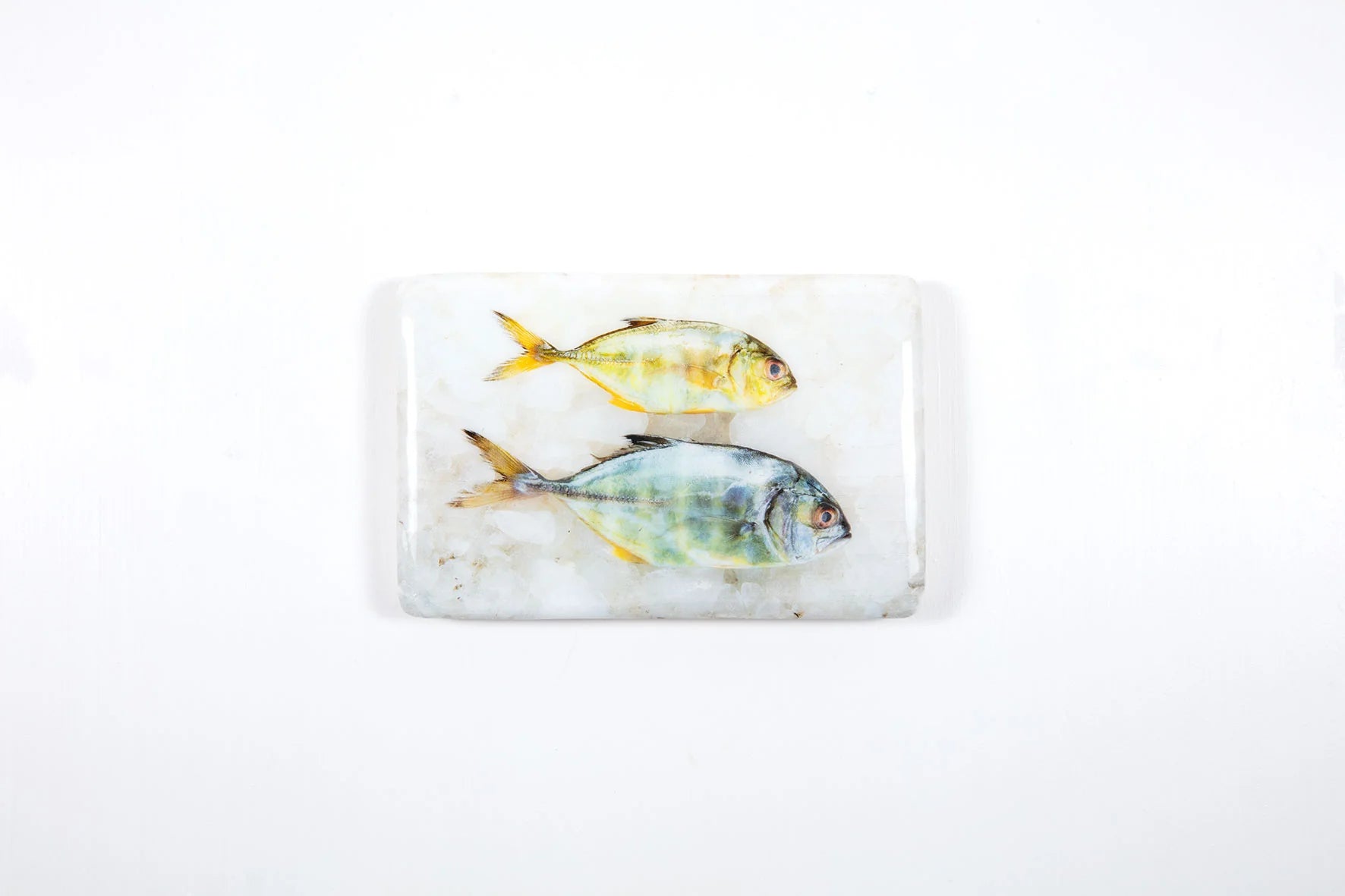 StigerWoods wooden tile Two Small Yellow Trevallies