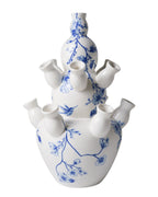 Heinen Delfts Blauw Tulpenvaas 3 - laagse knobbelvaas - Kavel 84