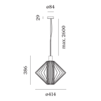 Wever & Ducré WIRO Diamond hanglamp