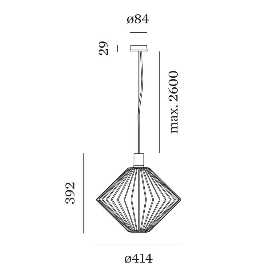 Wever & Ducré WIRO Diamond hanglamp