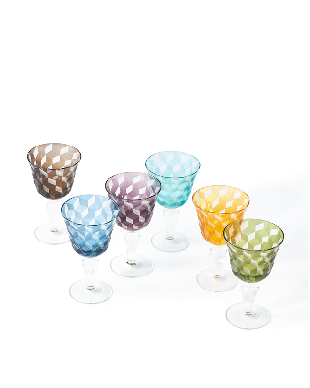 Pols Potten Wijnglazen 3D Blocks (set)