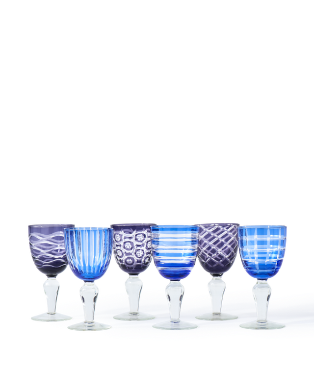 Pols Potten Wijnglazen Cobalt Blauw (set)