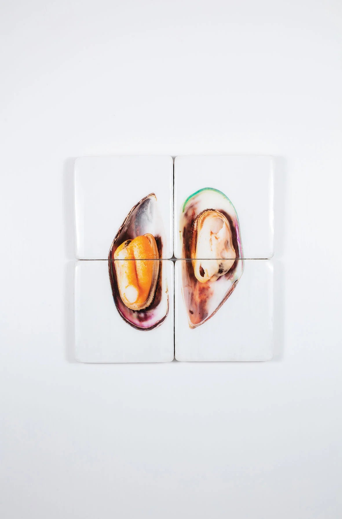 StigerWoods wooden tile Yellow and White Mussel