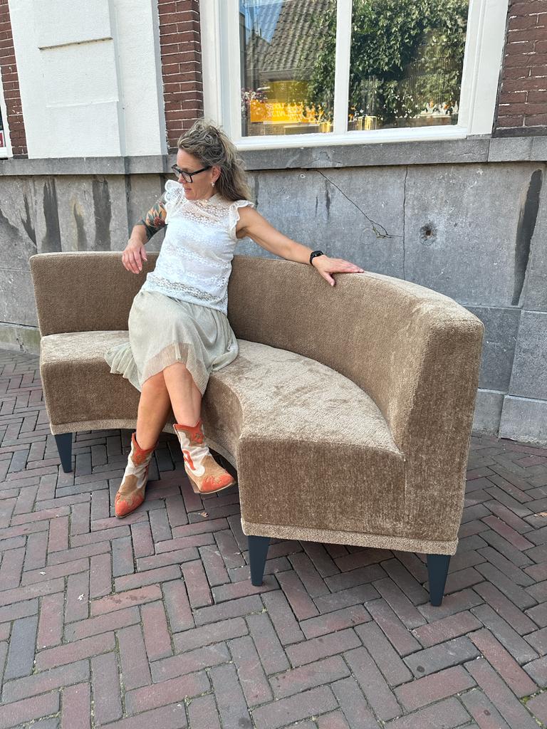 Eettafelbankje Nico rond