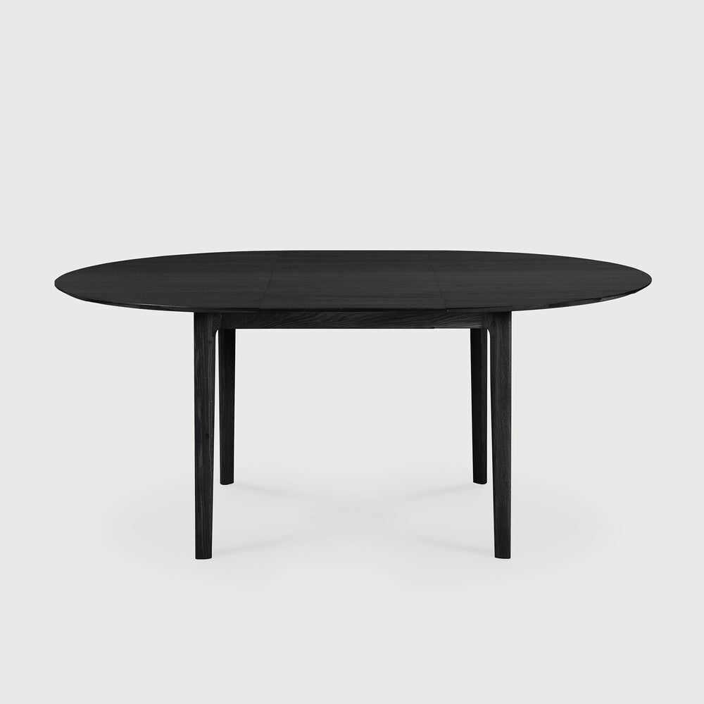 Ethnicraft Eettafel Bok rond/ovaal zwart