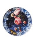 Heinen Delfts Blauw Wandbord Bloemen van de Gouden Eeuw S