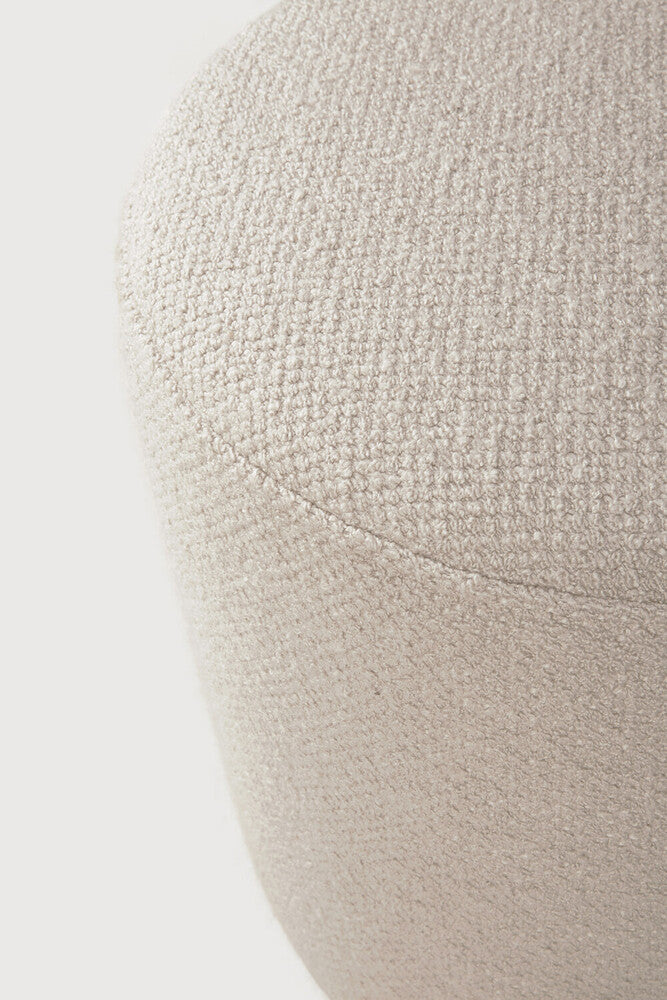 ethnicraft barrow poef 40 cm off white close-up
