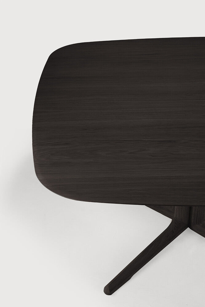 ethnicraft corto eettafel close up bovenkant bruin