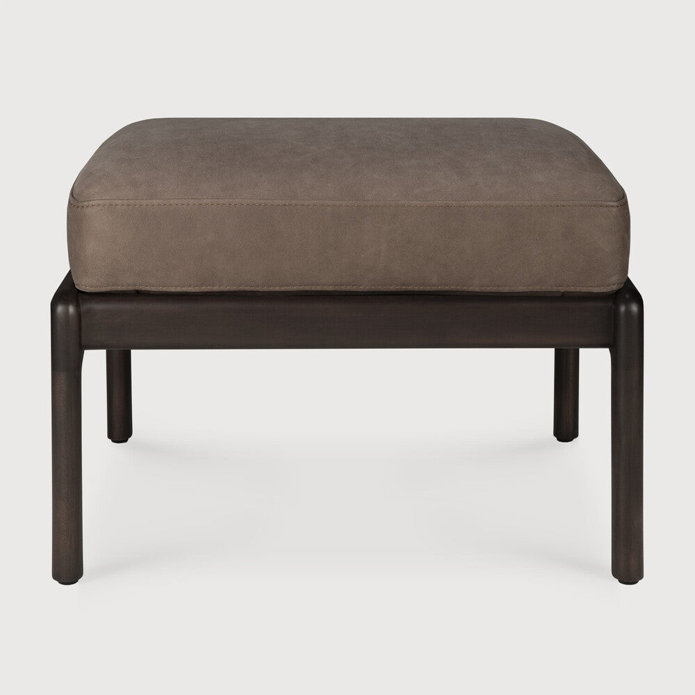 ethnicraft jack voetbank mahonie donkerbruin terra nubuck leer