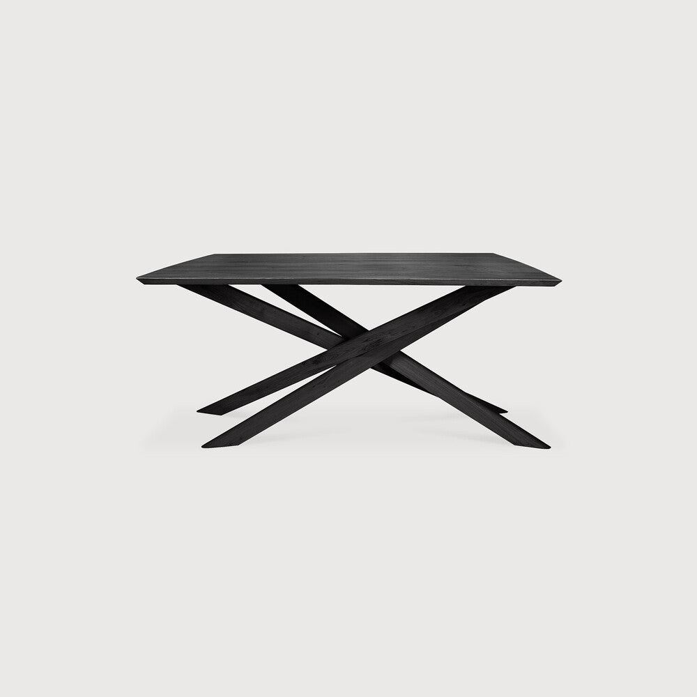 ethnicraft mikado eettafel rectangular zwart
