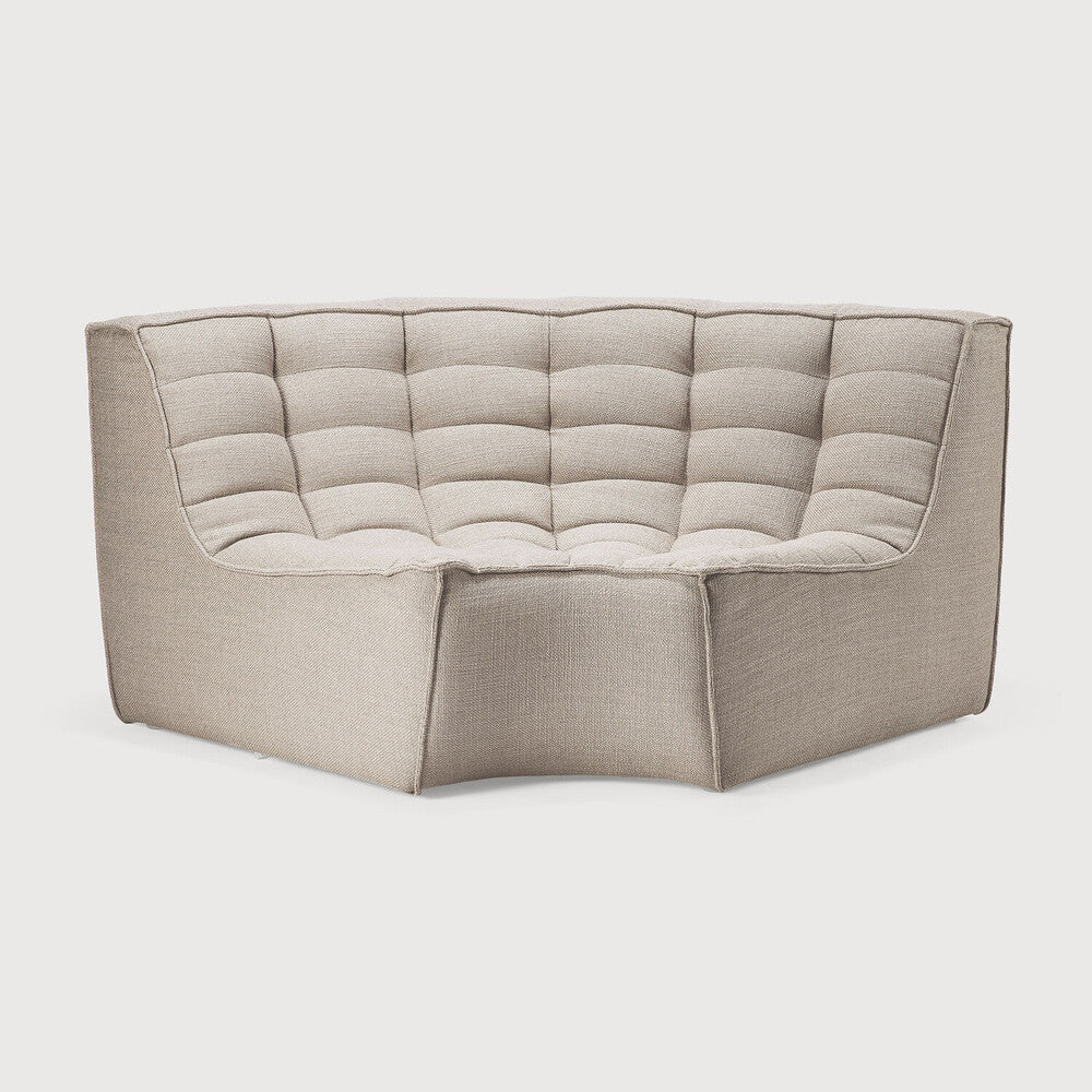 ethnicraft n701 bank rond hoekelement beige