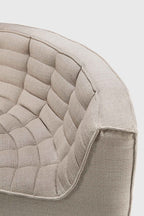 ethnicraft n701 bank rond hoekelement beige close-up