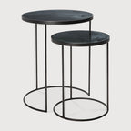 ethnicraft bijzettafels nesting charcoal