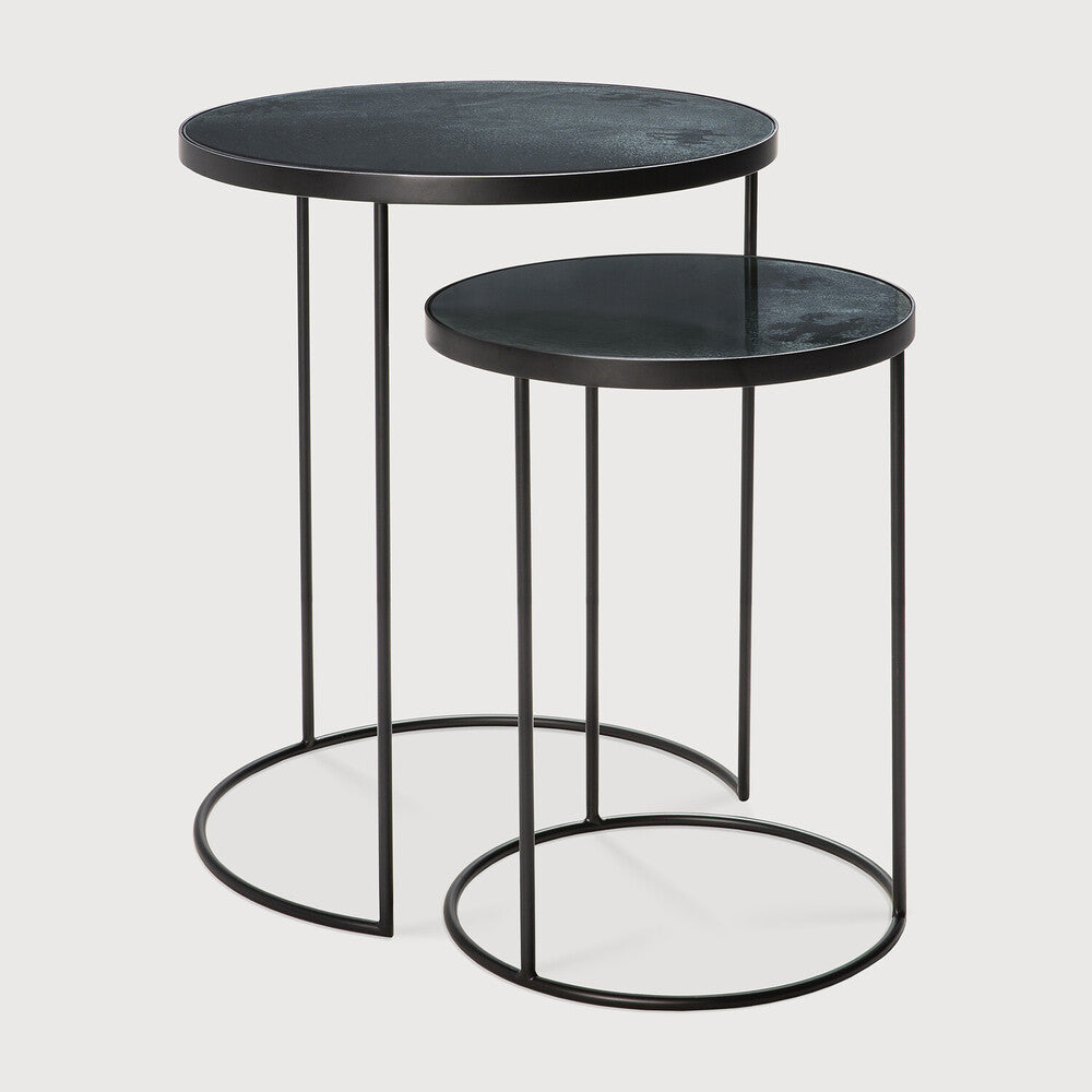 ethnicraft bijzettafels nesting charcoal