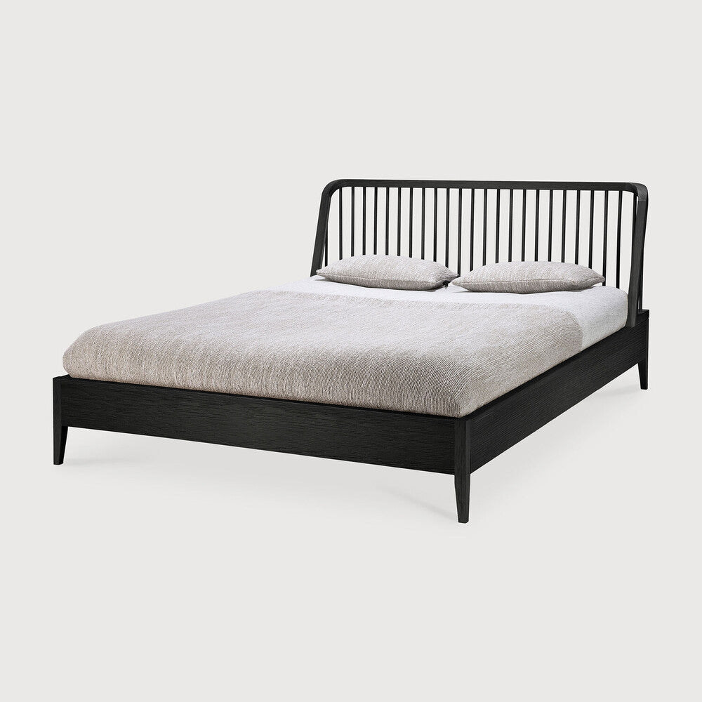 ethnicraft spindle bed zwart eiken