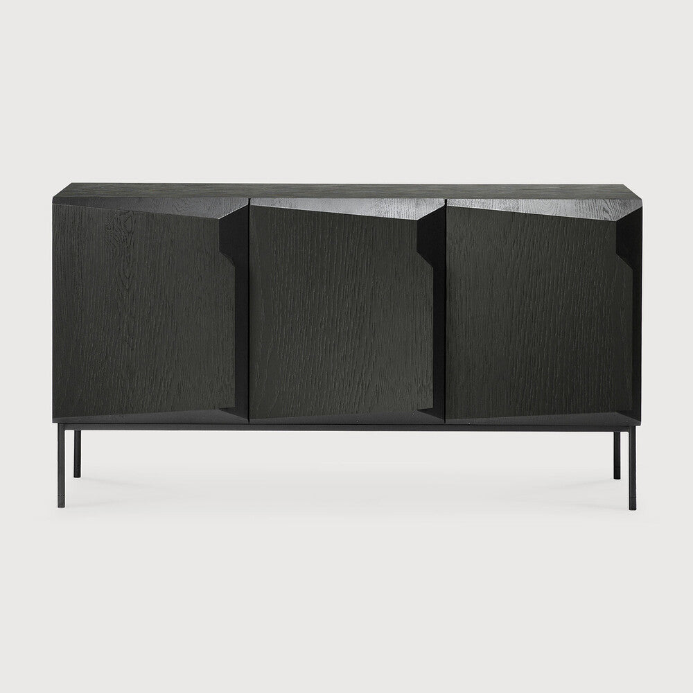 ethnicraft stairs dressoir zwart 3-deurs