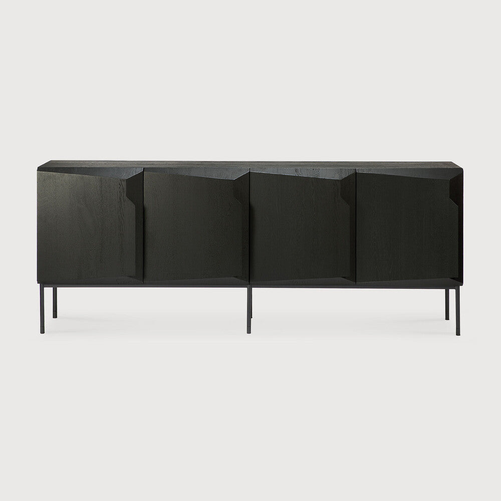 ethnicraft stairs dressoir zwart 4-deurs