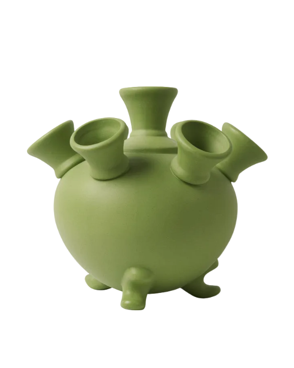 Heinen Delfts Blauw Tulpenvaas op Pootjes