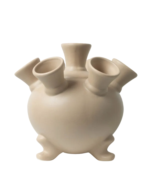 Heinen Delfts Blauw Tulpenvaas op Pootjes