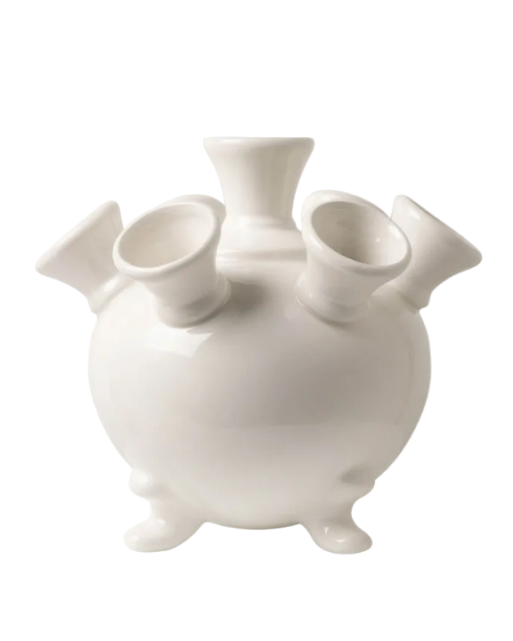 Heinen Delfts Blauw Tulpenvaas op Pootjes