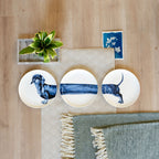 heinen delfts blauw wandbordenset teckel