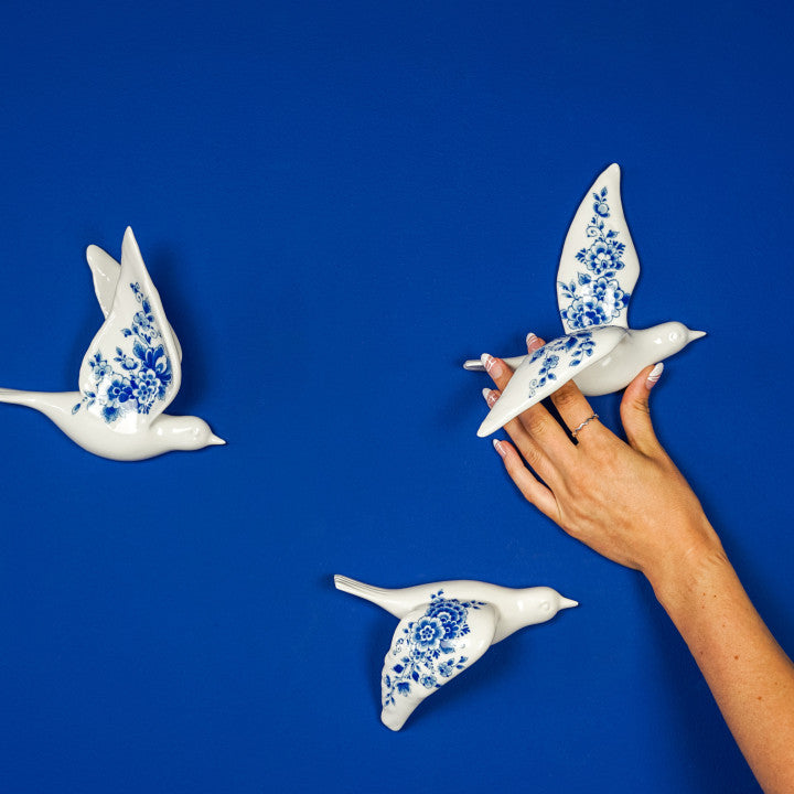 heinen delfts blauw wandvogel delfts blauw sfeerbeeld