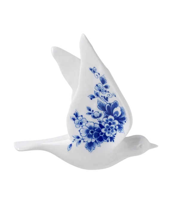 Heinen Delfts Blauw wandvogel Delfts Blauw