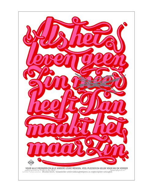 Poster Het Leven - Studio Boot – Kavel 84