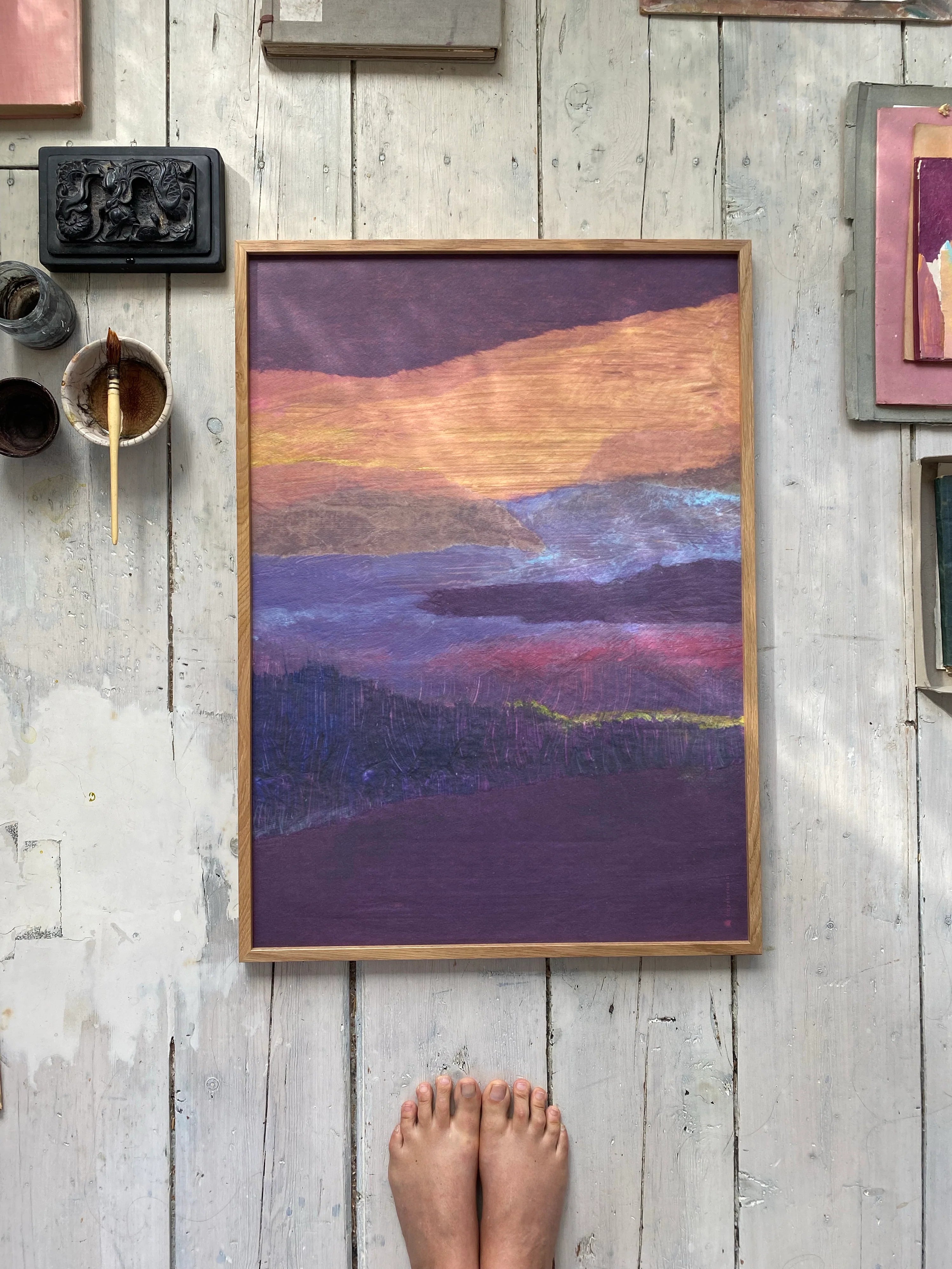 TinyStories Poster met Lijst - Sultry Skies