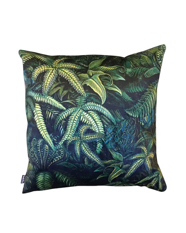 Velvet Green Fern kussen