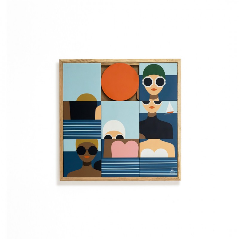 Taquin Modulair Wandbord Les Baigneuses