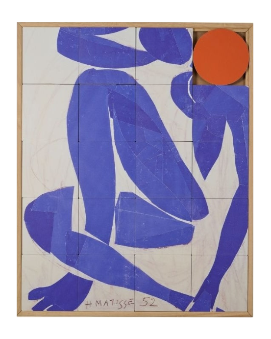 Taquin wandkunstwerk 'Nu Bleu'