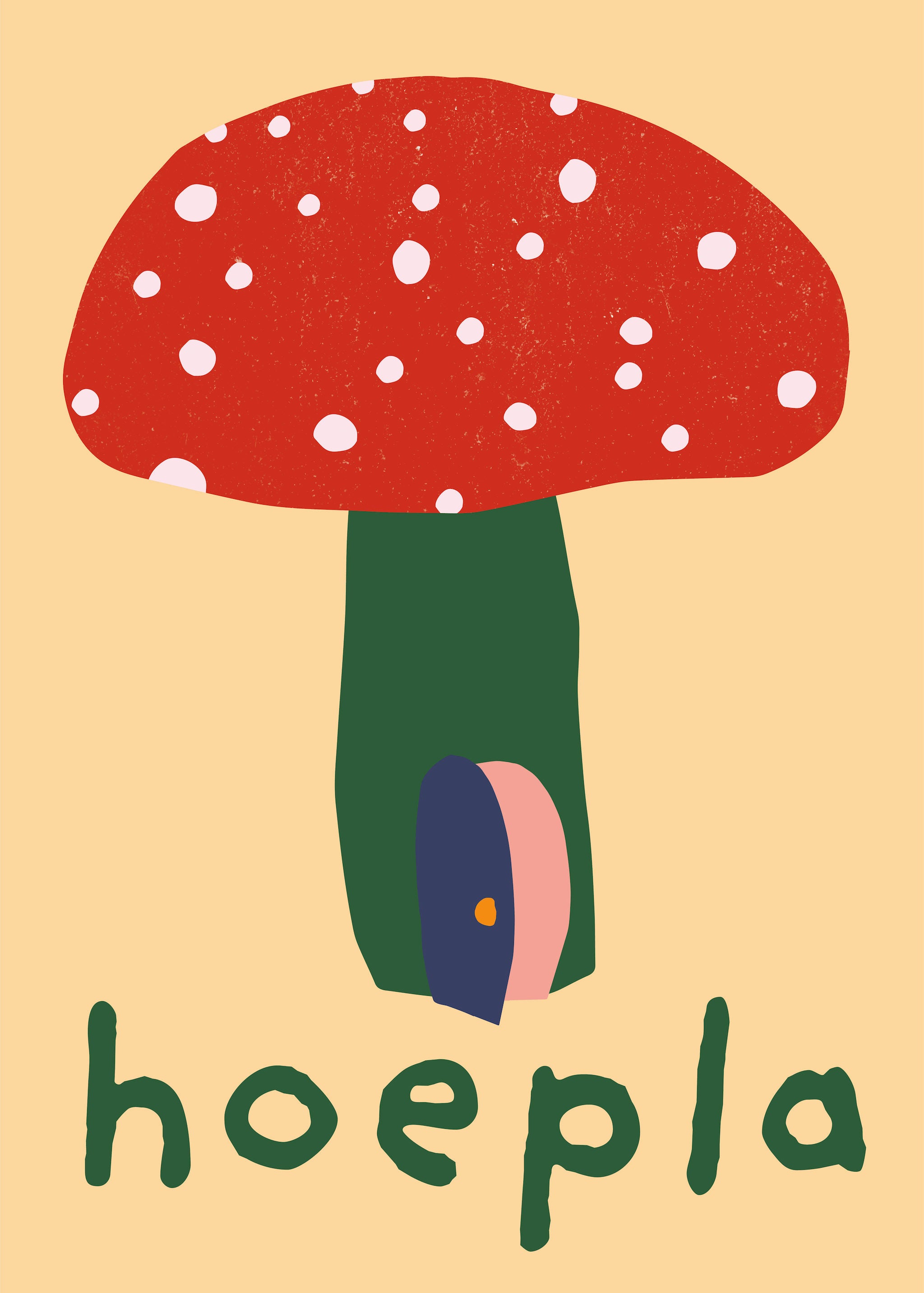 mella mella hoepla poster groen