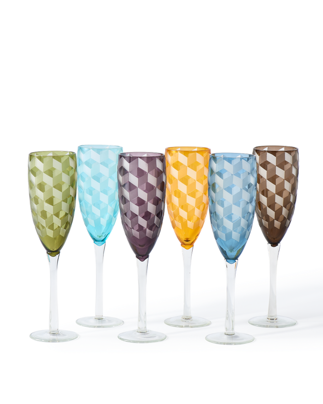 pols potten blocks champagneglazen