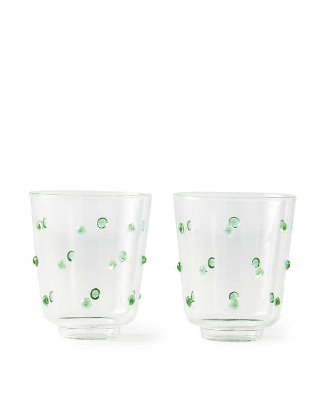 pols potten nob drinkglazen groen