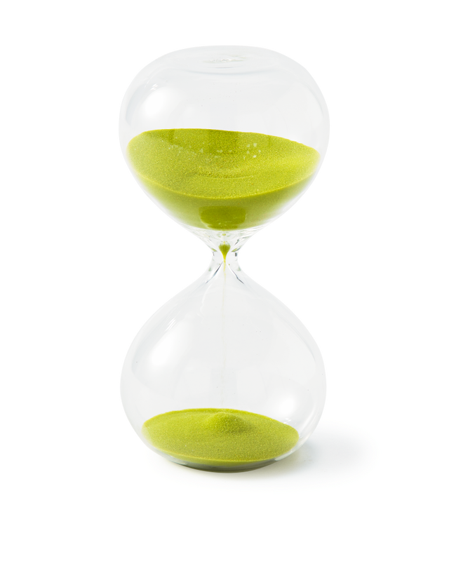 pols potten zandloper ball s lime groen